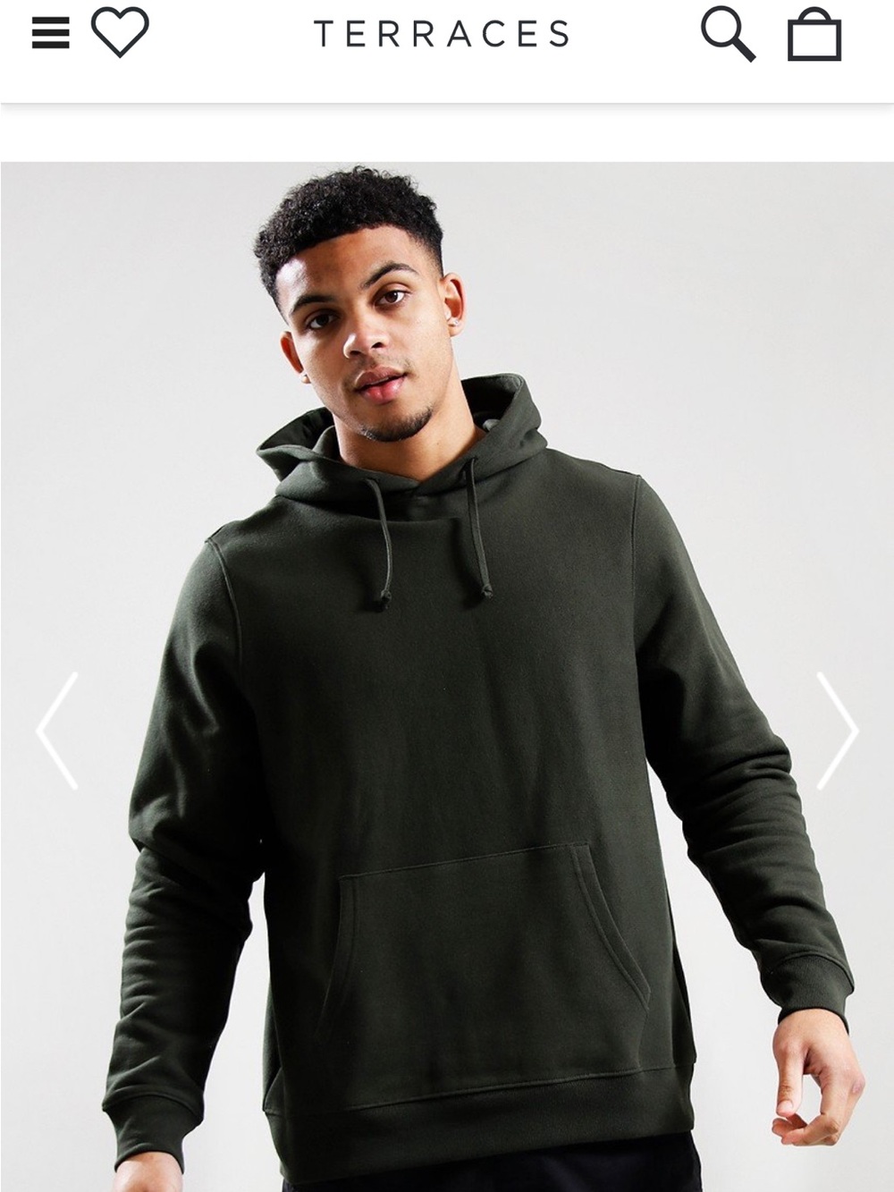 Barbour Dark Olive Hooded Pullover Sweatshirt